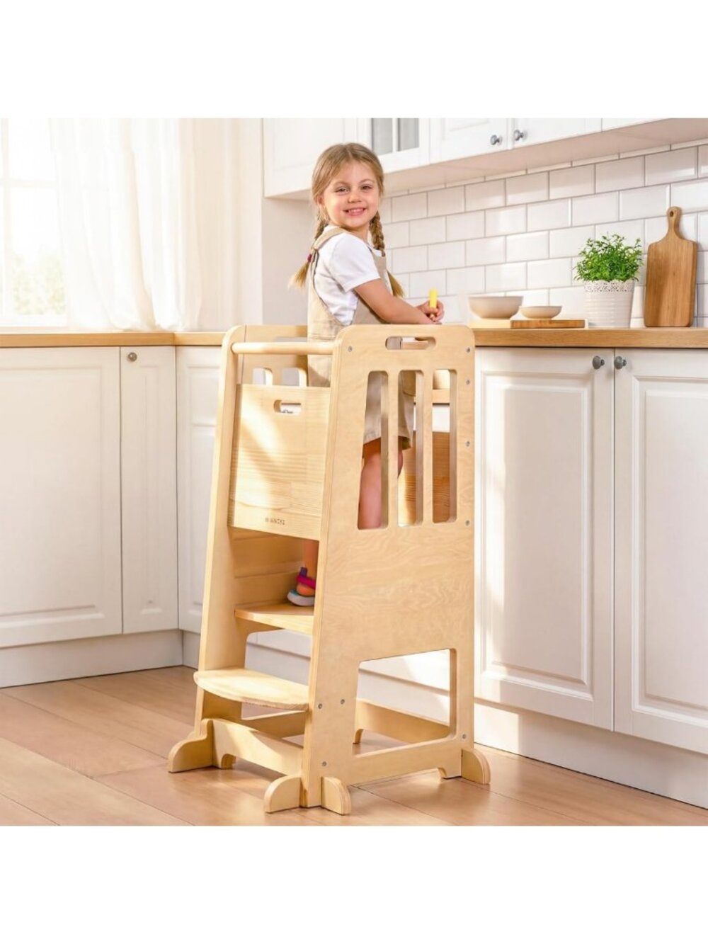 Kids Learning Stool Tower - Safe Anti-Tip Design for Toddler Independence